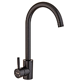 Змішувач для кухні ЧОРНИЙ камінь з нержавіючої сталі Mixxus SUS-011 Stone Black (MI6209), фото 3