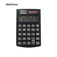 Калькулятор (8 розрядний сонячна панель, літієва батарейка, кишеньковий) "Brilliant" BS-200X