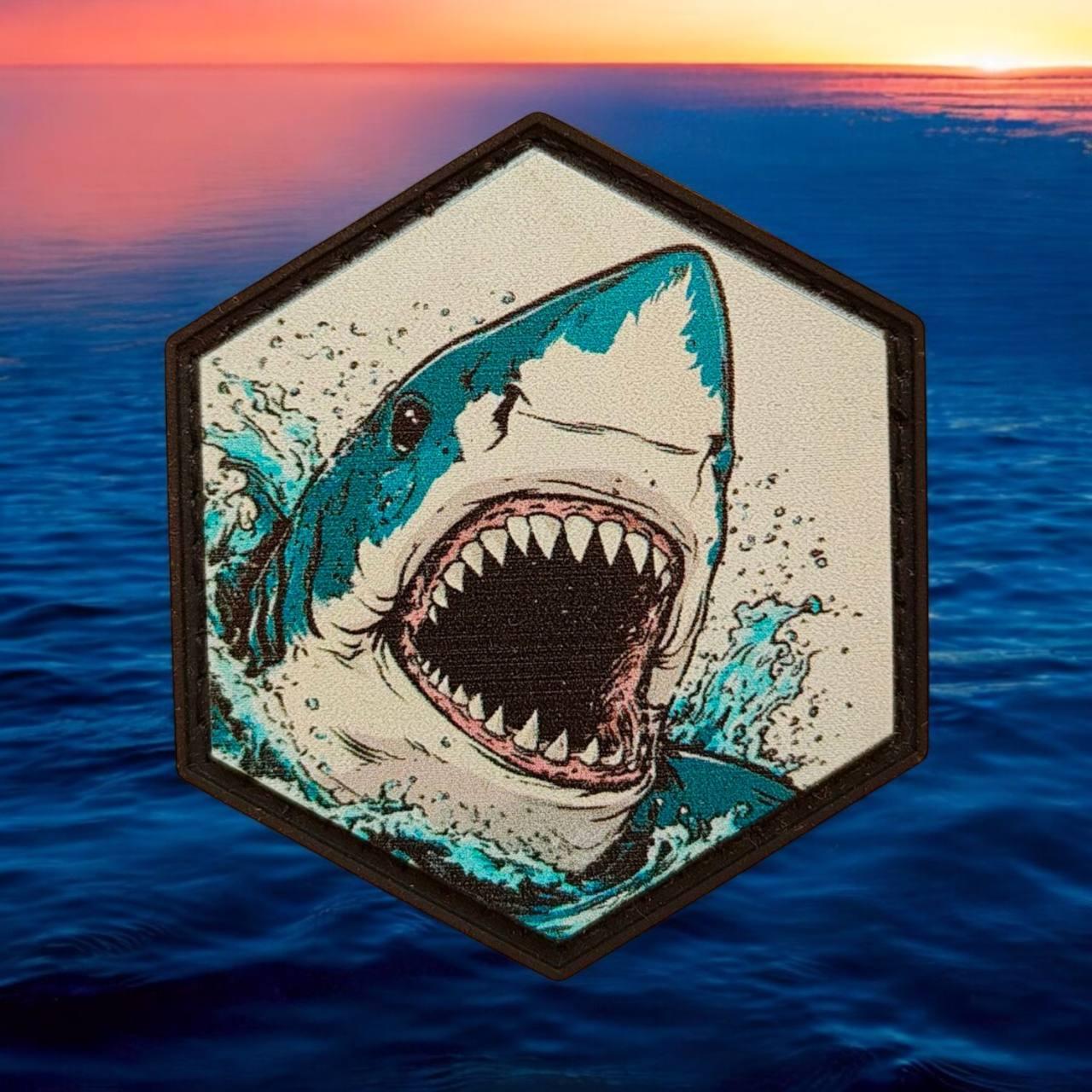 Шеврон акула на липучці ПВХ
