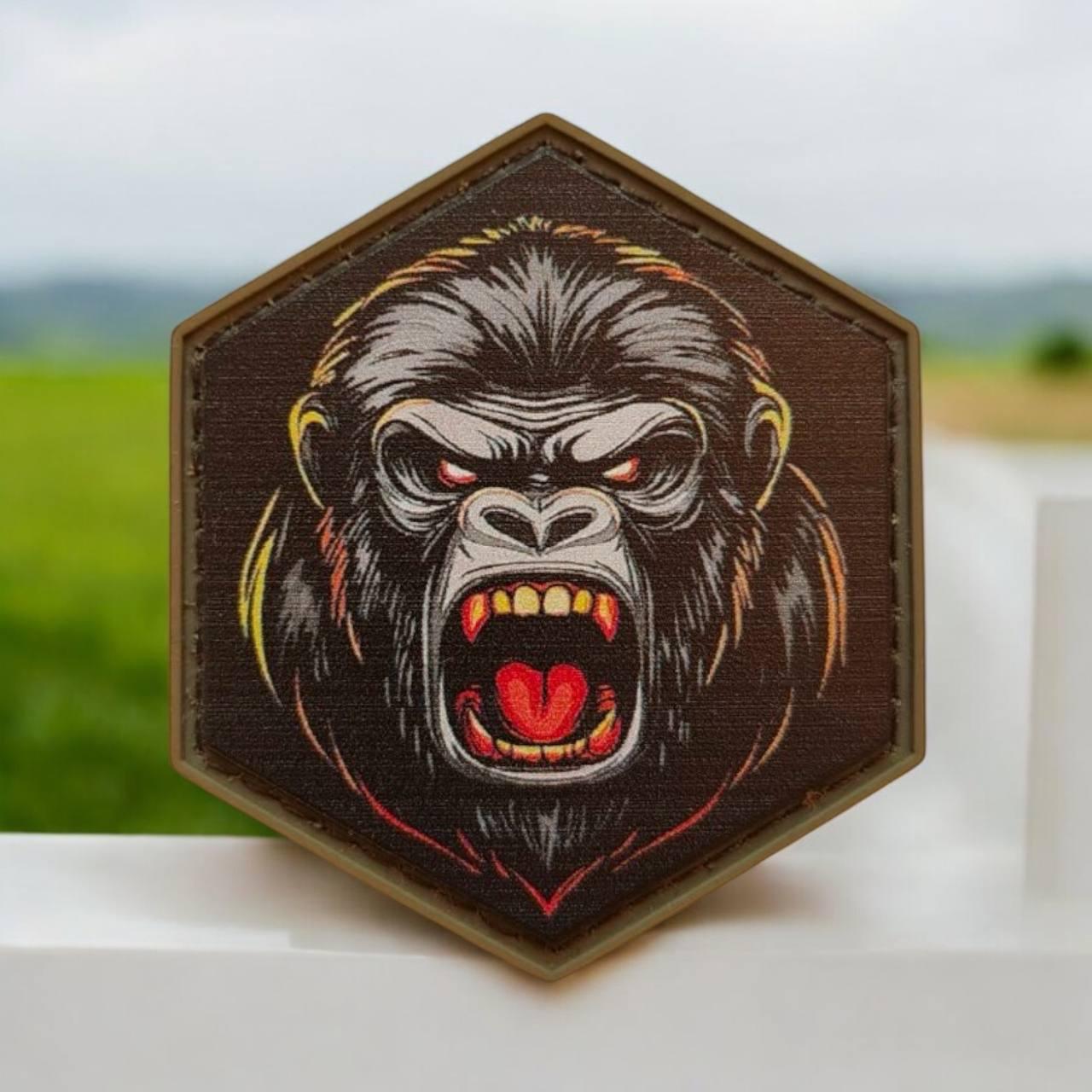 Шеврон горила на липучці ПВХ