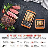 Чотириканальний термометр ThermoPro TP829C (-10 °C до +300 °C) з таймером. Дистанція до 300 метрів, фото 3