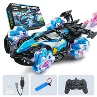 Машинка на радіокеруванні з парою й музикою, класна машина для дітей на пульті керування з зарядкою NNJ