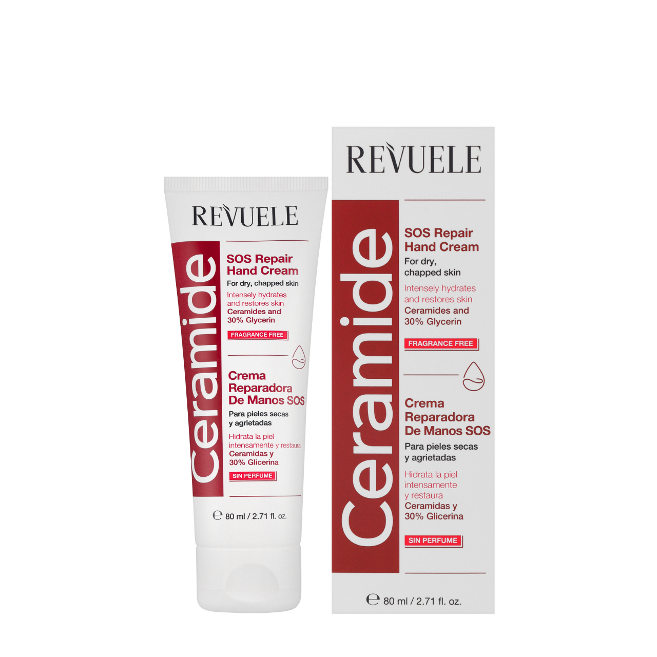 Крем для рук восстанавливающий Revuele Ceramide SOS Repair Hand Cream з керамідами, 80 мл