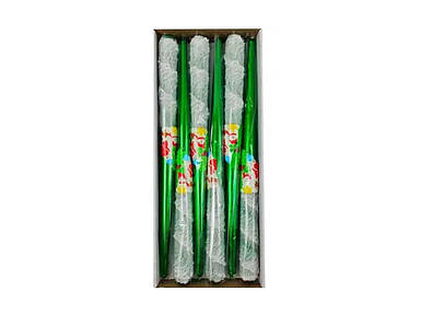 Свічка Стожек новорічна 30см 12шт/уп зелений ТМ BISPOL BP