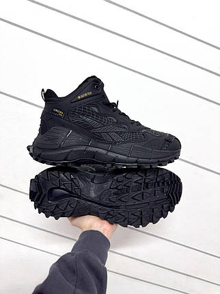 Зимові Чоловічі Кросівки Reebok Zig Kinetica 2.5 Edge High / Рибок Зіг Кінетика 2.5 Високі Чорні з Сірим Хутро, фото 1