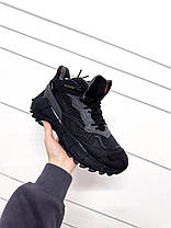 Зимові Чоловічі Кросівки Reebok Zig Kinetica 2.5 Edge High / Рибок Зіг Кінетика 2.5 Високі Чорні з Сірим Хутро, фото 6