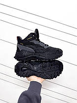 Зимові Чоловічі Кросівки Reebok Zig Kinetica 2.5 Edge High / Рибок Зіг Кінетика 2.5 Високі Чорні з Сірим Хутро, фото 5