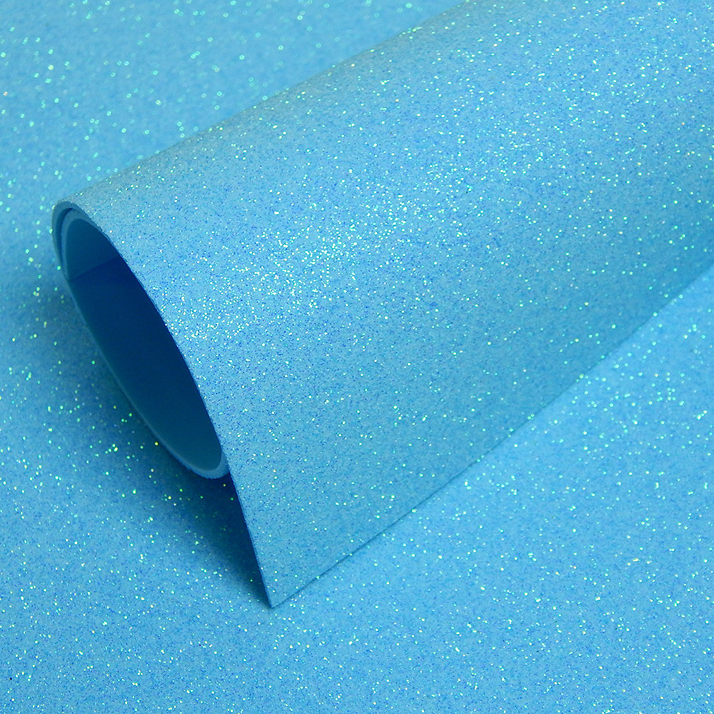 Фоаміран з глітером "хамелеон" АБ, 20х30 см, блакитний