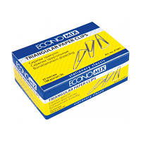 Популярний! Скріпки канцелярські Economix 25 мм трикутна, 100шт (E41001) - Краща якість тільки на Nukleon.com.ua