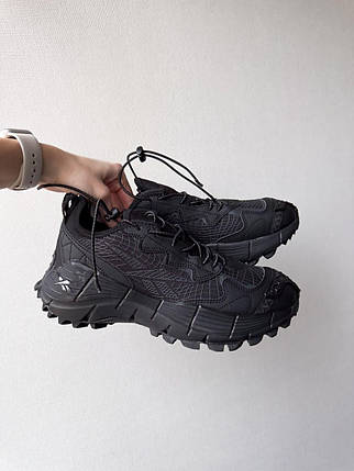 Зимові Чоловічі Кросівки Reebok Zig Kinetica 2.5 Edge GTX / Рибок Зіг Кенетика 2.5 Едж ГТХ Чорні із Сірим, фото 1
