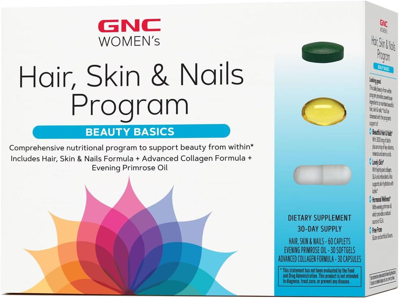 Комплекс для здоров'я шкіри, волосся та нігтів GNC Hair Skin & Nails Program 30 paks