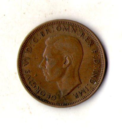 Велика Британія Король Георг VI  ½ пенні, 1939 рік №2787