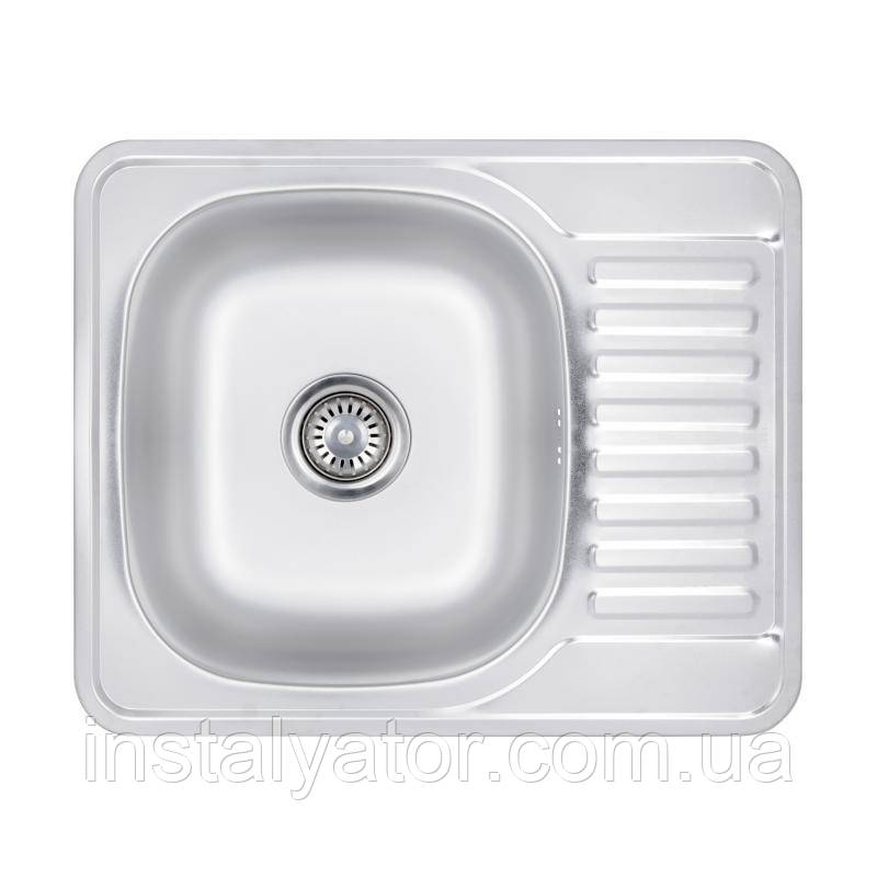 Кухонна мийка Lidz 5848 0,8 мм Satin (LIDZ5848SAT), фото 1
