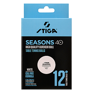 М'ячі для настільного тенісу Stiga Seasons, White 12 шт (1110-2810-12), фото 3