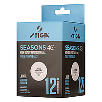 М'ячі для настільного тенісу Stiga Seasons, White 12 шт (1110-2810-12), фото 4