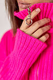 Жіночий в'язаний светр із коміром, фото 4