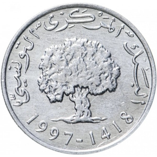 Туніс 5 мілімів, 1997-2005  №2786