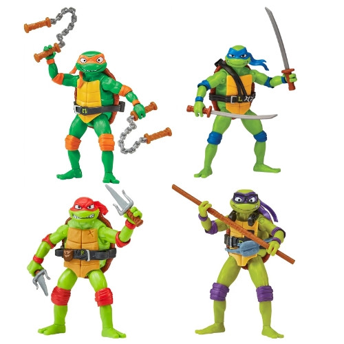 Фігурки Playmates 4в1 з м/ф Черепашки ніндзя Погром мутантів, 12 см — TMNT, Nickelodeon, фото 1