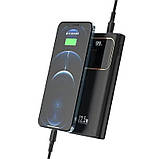 🖤Повербанк PowerBank LENYES PX388D 30000mAh PD 22.5W, портативний зарядний пристрій, реальна ємність, Чорний, фото 2