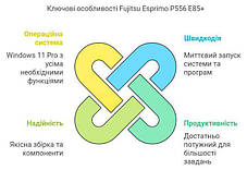 Б/в Комп'ютер Fujitsu Esprimo P556 E85 MT| Core i3-6100| 16 GB RAM| 1000 GB SSD| HD 530, фото 4