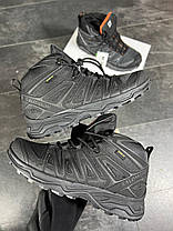 Зимові Чоловічі Кросівки Salomon Speed Cross Pro Black / Саломон Спід Крос Про Чорні (Хутро), фото 5