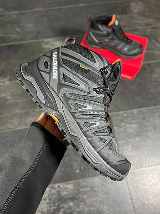 Зимові Чоловічі Кросівки Salomon Speed Cross Pro Grey / Саломон Спід Крос Про Сірі (Хутро), фото 1