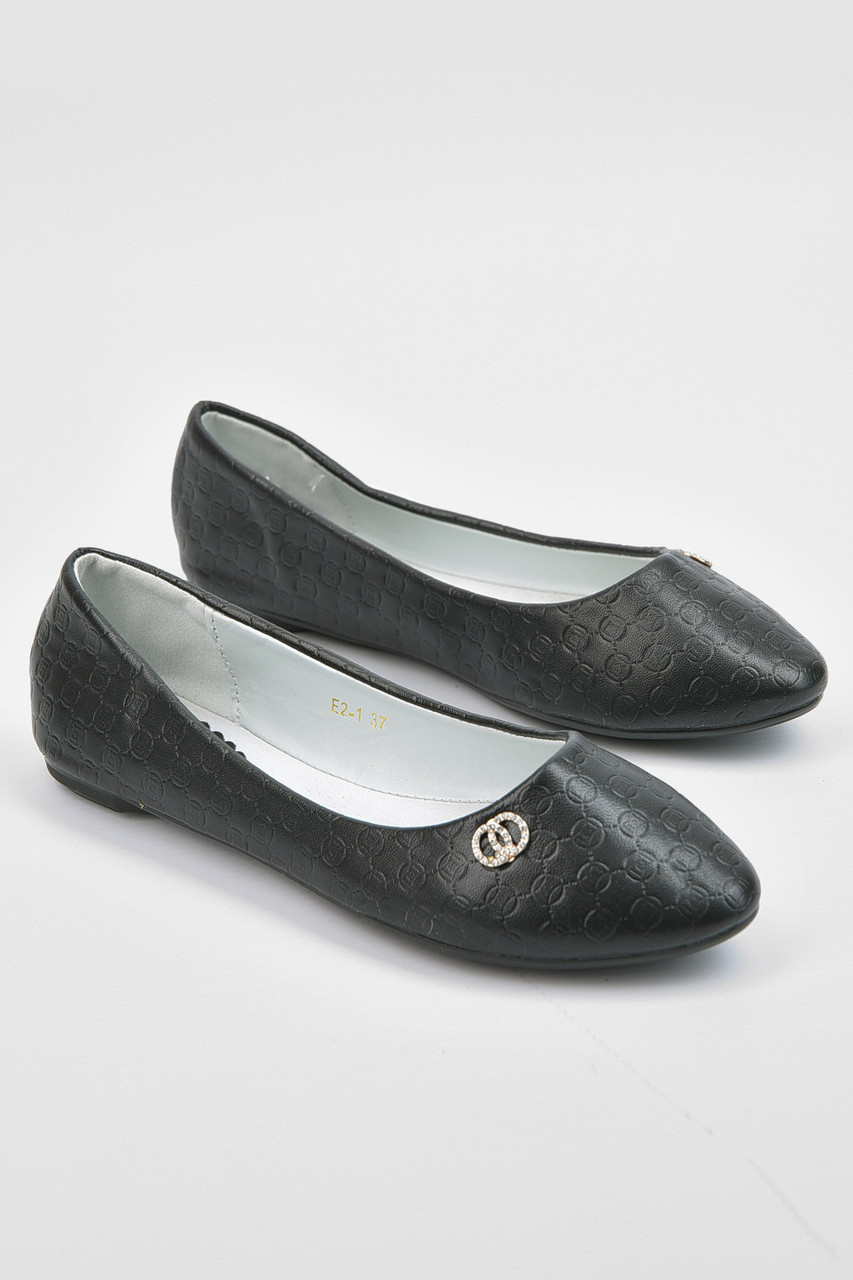 Балетки для дівчинки чорного кольору р.34 195042T Безкоштовна доставка, фото 1