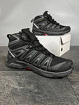 Зимові Чоловічі Кросівки Salomon Speed Cross Pro Black Grey / Саломон Спід Крос Про Чорні з Сірим (Хутро), фото 3