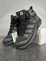 Зимові Чоловічі Кросівки Salomon Speed Cross Pro Black Grey / Саломон Спід Крос Про Чорні з Сірим (Хутро), фото 5