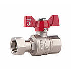 Кран кульовий з накидною гайкою SD Forte 1/2"х ВР для води прямий SF260W15