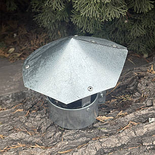 Грибок для димоходу одностінний D110 0,5 мм оцинкований, фото 1