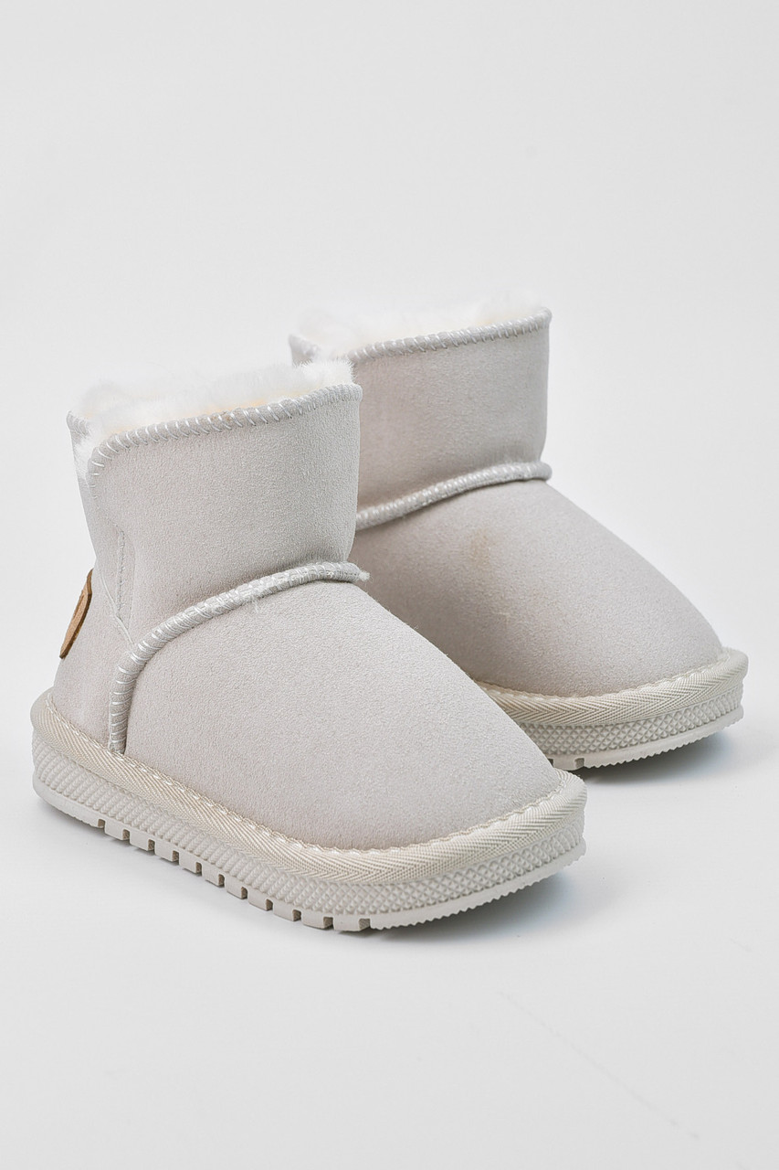 Уггі дитячі штучна замша бежевого кольору 195128T Безкоштовна доставка, фото 1