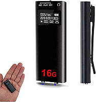 Міні диктофон з активацією на звук і LCD екраном 16 Gb JNN J25 Чорний