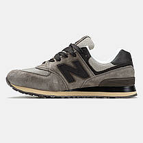 Чоловічі Кросівки New Balance 574 Beige Brown / Нью Белaнс 574 Бежеві з Коричневим, фото 4