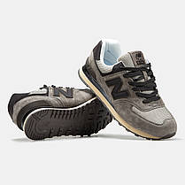 Чоловічі Кросівки New Balance 574 Beige Brown / Нью Белaнс 574 Бежеві з Коричневим, фото 6
