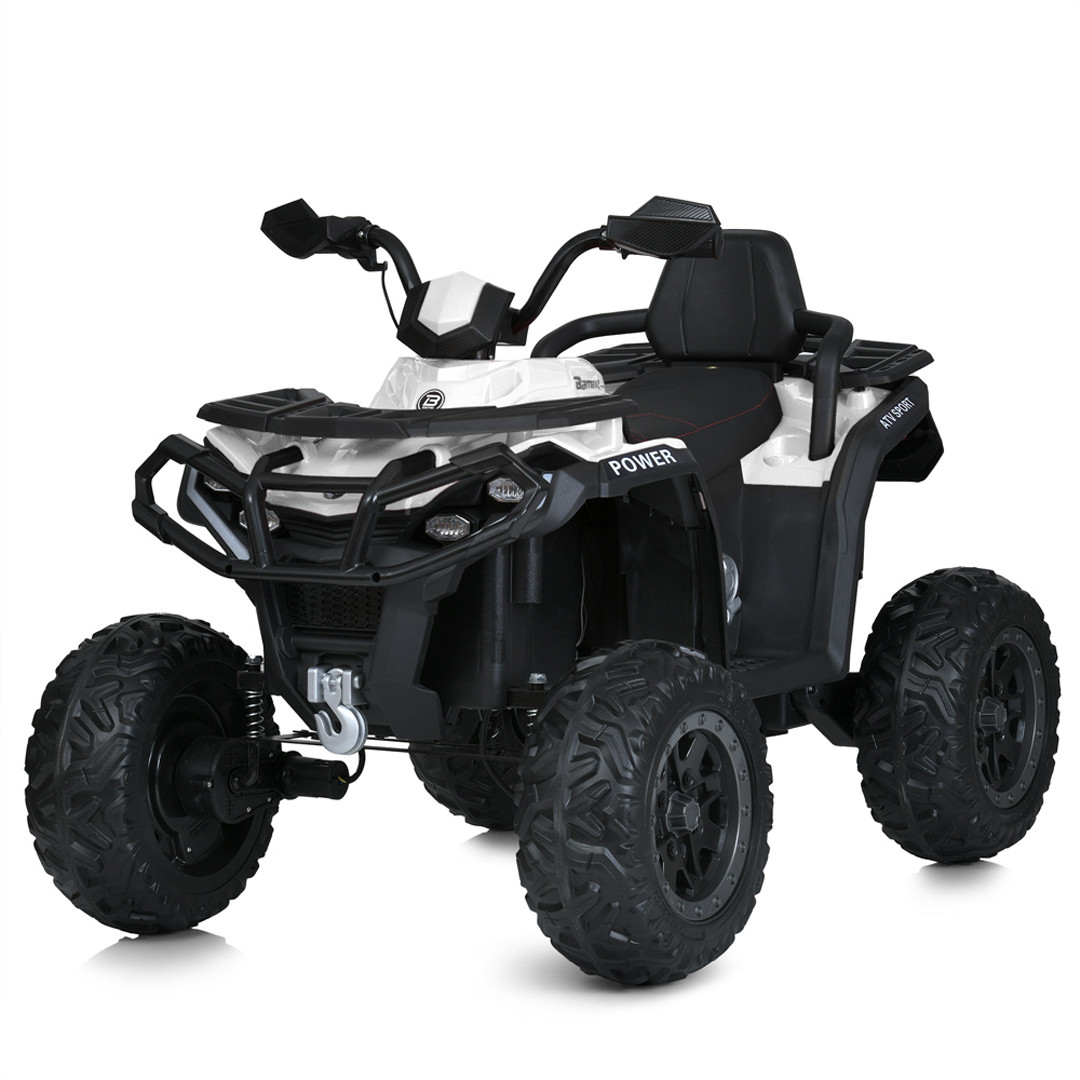 Дитячий квадроцикл на акумуляторі з музикою та пультом керування Bambi M 6018EBLR-1 Білий