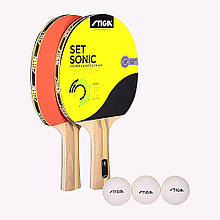 Набір для настільного тенісу Stiga Sonic Hobby 2 Bats 3 Balls (1220-2816-01)