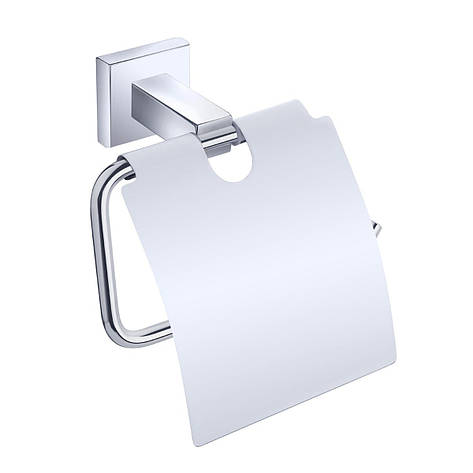 Тримач для туалетного паперу з кришкою PERLA SOLID (PSA5213) хром, фото 1