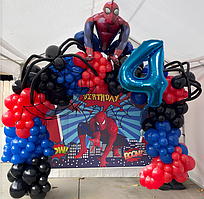 Набір повітряних кульок "Spider-Man", прикраса для дня народження хлопчика Людина-павук.Хит!