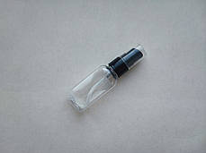 30 - 32 мл ПЕТ Овал прозорий флакон з чорним кремовим дозатором 18/410, для гелів, масел, масок, лосьонів, фото 2