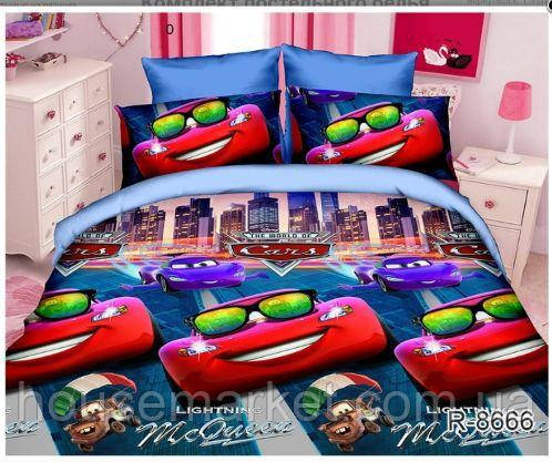 Комплект дитячого постільного Тачки Блискавка маквін, 100% бавовна - фото 1 - id-p1321379036