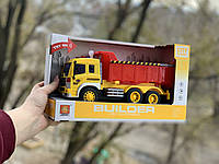 Іграшковаий самоскид, дитяча інерційна вантажівка зі світлом і звуком спецтехніка WY 310 B