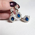 Срібний комплект з золотими накладками, фото 4