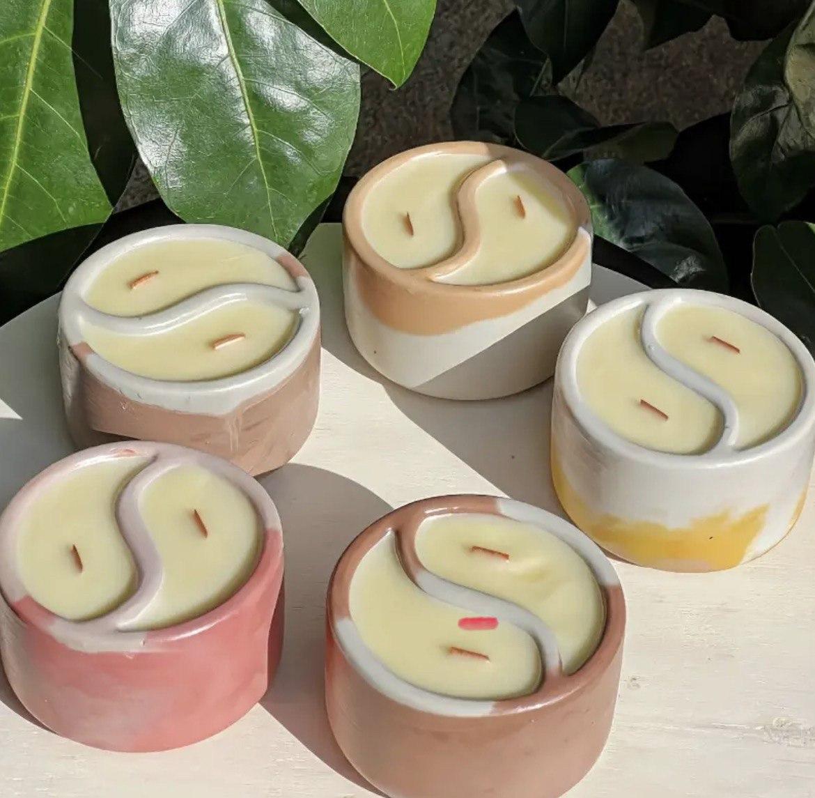 Силіконова форма для контейнерних свічок «Інь-Янь»