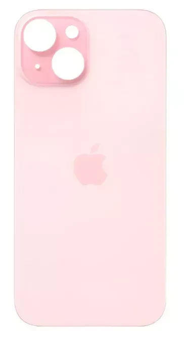 Задня кришка iPhone 15 рожева (великий виріз під камеру)