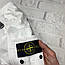 Спортивні штани чоловічі зимові Stone Island теплі штани на флісі стон айленд білі, фото 6