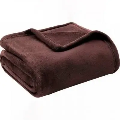 Плед флісовий,145*200см, колір кава