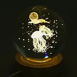 Настільний світлодіодний 3D нічник куля RIAS R229 "Медузи" (3_05708), фото 3