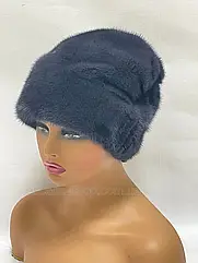 Жіноча шапка з хутра суцільної норки, "Бандана".