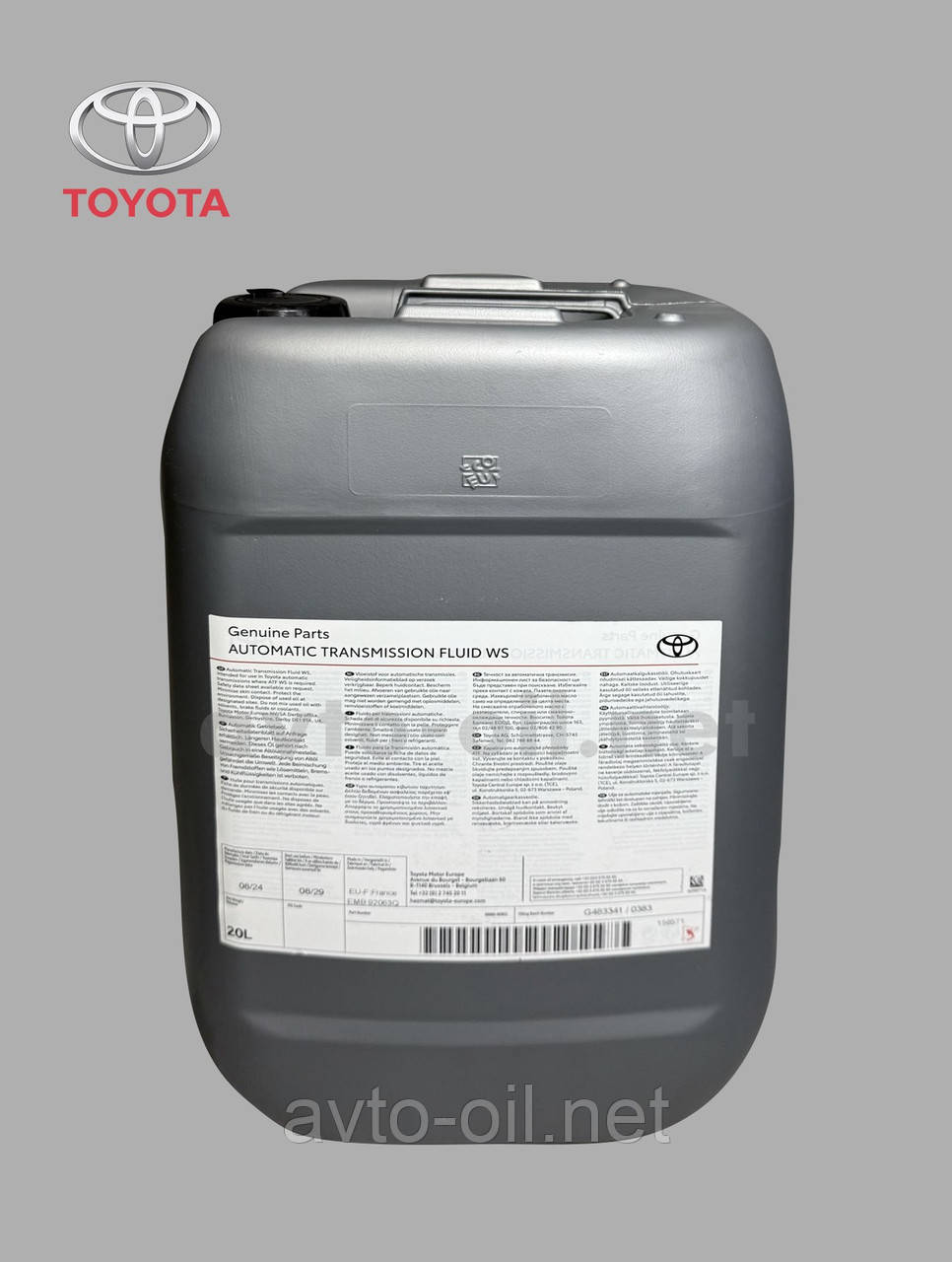 Масло трансмісійне АКПП Toyota fluid WS 20 л